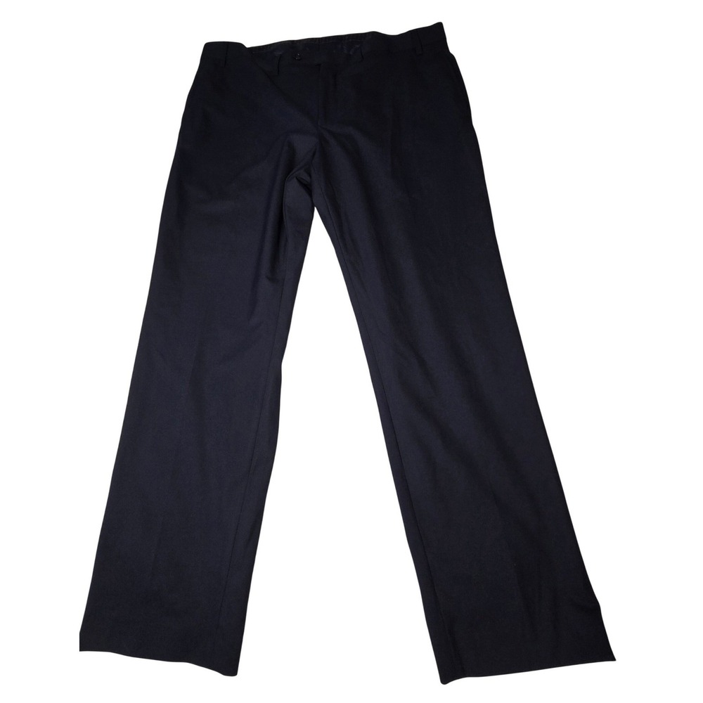 Ralph Lauren Navy Blue Flat Front Dress Pants Classic Fit Mens Size 38W x 30L